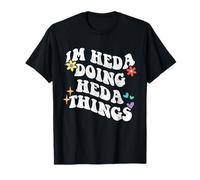 Rétro Groovy Im Heda Doing Heda Things Funny Fête des Mères T-Shirt