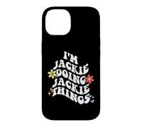 Retro Groovy I'm Jackie Doing Jackie Things Funny Mother's Coque pour iPhone 14