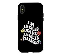 Retro Groovy I'm Jackie Doing Jackie Things Funny Mother's Coque pour iPhone X/XS