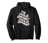 Retro Groovy I'm Jackie Doing Jackie Things Funny Mother's Sweat à Capuche