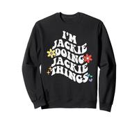 Retro Groovy I'm Jackie Doing Jackie Things Funny Mother's Sweatshirt