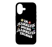Retro Groovy I'm Jeannette Doing Jeannette Things Funny Coque pour iPhone 17
