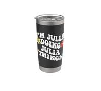 Retro Groovy Im JULIA Doing JULIA Things Funny Fete des Mères Gobelet isotherme en acier inoxydable double paroi