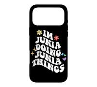 Retro Groovy Im Junia Doing Junia Things Funny Fete des Mères Coque pour iPhone 17 Pro Max