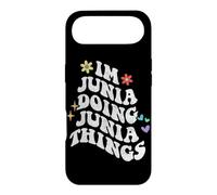 Retro Groovy Im Junia Doing Junia Things Funny Fete des Mères Coque pour iPhone Air
