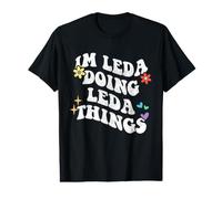Retro Groovy Im Leda Doing Leda Things Funny Fete des Mères T-Shirt Graphique avec Valeur