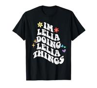 Rétro Groovy Im Lelia Doing Lelia Things Funny Fête des Mères T-Shirt
