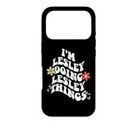 Rétro Groovy Im Lesley Doing Lesley Things Funny Mother's Coque pour iPhone 17 Pro