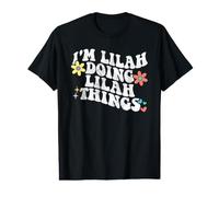Retro Groovy Im Lilah Doing Lilah Things Funny Fêtes des mères T-Shirt Graphique avec Valeur