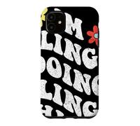Rétro Groovy Im Ling Doing Ling Things Funny Fête des Mères Coque pour iPhone 11