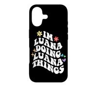 Retro Groovy Im Luana Doing Luana Things Funny Fete des Mères Coque pour iPhone 17