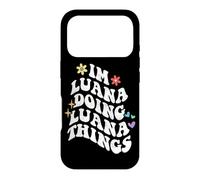 Retro Groovy Im Luana Doing Luana Things Funny Fete des Mères Coque pour iPhone 17 Pro