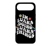 Retro Groovy Im Luana Doing Luana Things Funny Fete des Mères Coque pour iPhone Air