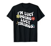 Rétro Groovy Im Lucy Doing Lucy Things Funny Fête des Mères T-Shirt Graphique avec Valeur