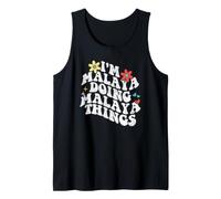 Retro Groovy Im Malaya Doing Malaya Things Funny Mother's Day Débardeur