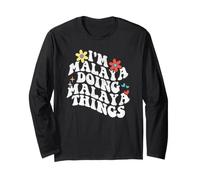 Retro Groovy Im Malaya Doing Malaya Things Funny Mother's Day Manche Longue