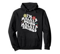 Retro Groovy Im Malaya Doing Malaya Things Funny Mother's Day Sweat à Capuche