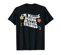 Retro Groovy Im Millie Doing Millie Things Funny Mother's Day T-Shirt