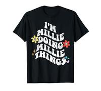 Rétro Groovy I'm Millie Doing Millie Things Funny Mother's T-Shirt Graphique avec Valeur