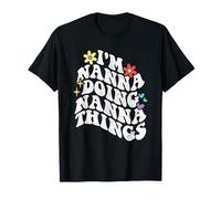 Rétro Groovy Im Nanna Doing Nanna Things Funny Fête des Mères T-Shirt