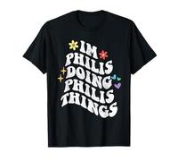 Retro Groovy Im Philis Doing Philis Things Funny Mother's T-Shirt