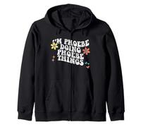 Retro Groovy Im Phoebe Doing Phoebe Things Funny Mother's Day Sweat à Capuche