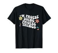 Retro Groovy Im Phoebe Doing Phoebe Things Funny Mother's Day T-Shirt Graphique avec Valeur