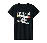 Rétro Groovy Im Rain Doing Rain Things Funny Fête des Mères T-Shirt