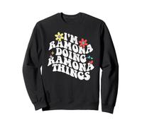 Retro Groovy Im Ramona Doing Ramona Things Funny Mother's Day Sweatshirt