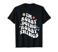 Retro Groovy Im Robby Doing Robby Things Funny Fete des Mères T-Shirt Graphique avec Valeur