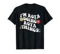 Retro Groovy Im Roya Doing Roya Things Funny Fete des Mères T-Shirt Graphique avec Valeur