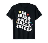 Rétro Groovy Im Sheba Doing Sheba Things Funny Fête des Mères T-Shirt