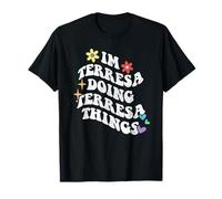 Retro Groovy Im Teresa Doing Teresa Things Funny Mother's T-Shirt
