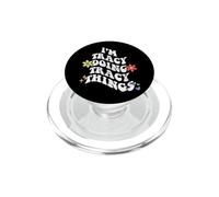 Retro Groovy Im Tracy Doing Tracy Things Funny Fete des Mères PopSockets PopGrip pour MagSafe