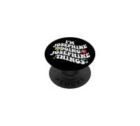 Retro Groovy, Je suis JOSÉPHINE, Je Fais des Choses drôles avec JOSÉPHINE PopSockets PopGrip Adhésif