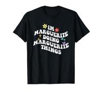 Retro Groovy, Je suis Marguerite et Je Fais des Choses drôles avec Marguerite T-Shirt Graphique avec Valeur