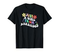 Retro Groovy Just A Girl From Barbados Fête des Mères 2023 T-Shirt