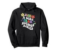 Retro Groovy Just A Girl from Buenos Aires Fête des Mères 2023 Sweat à Capuche