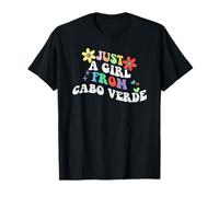 Retro Groovy Just A Girl From Cabo Verde Fête des Mères 2023 T-Shirt