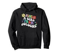Retro Groovy Just A Girl from Cologne Fête des Mères 2023 Sweat à Capuche