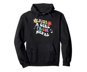Rétro Groovy Just A Girl from Nepal Funny Mother's Day 2023 Sweat à Capuche