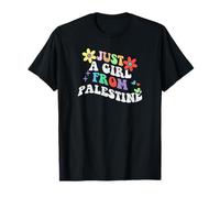 Retro Groovy Just A Girl From Palestine pour la fête des mères T-Shirt