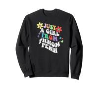 Retro Groovy Just A Girl from Phnom Penh Fête des Mères 2023 Sweatshirt