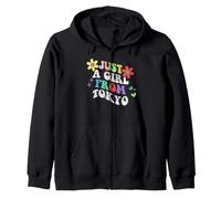 Rétro Groovy Just A Girl from Tokyo Funny Mother's Day 2023 Sweat à Capuche