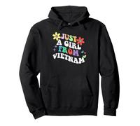 Retro Groovy Just A Girl from Vietnam Fête des Mères 2023 Sweat à Capuche