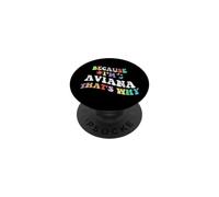 Retro Groovy Parce Que Je suis Aviana, C'est Pourquoi Un nom personnalisé Amusant PopSockets PopGrip Adhésif