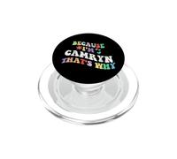 Retro Groovy Parce Que Je suis Camryn, C'est Pourquoi Un nom personnalisé Amusant PopSockets PopGrip pour MagSafe