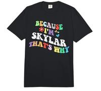 Retro Groovy Parce Que Je suis Skylar, C'est Pourquoi Un nom personnalisé Amusant Comfort Colors Adult Heavyweight T-Shirt
