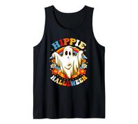 Rétro Groovy Peace Hippie Halloween Vintage Floral Fantôme Débardeur