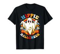 Rétro Groovy Peace Hippie Halloween Vintage Floral Fantôme T-Shirt